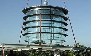 Glaskuppel für Gebäudekomplex